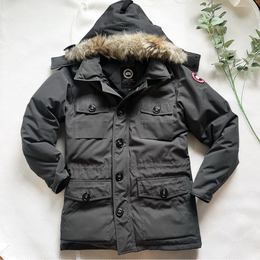Canada Goose Charcoal Jacket with Fur Hood
